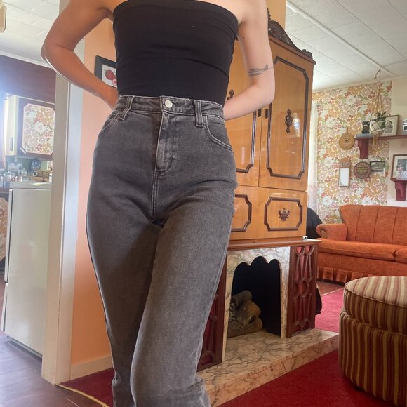 Black denim BDG high rise kick ankle flare straight jeans! - Picture 3 of 12